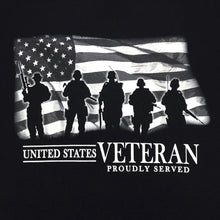 Load image into Gallery viewer, UNITED STATES VETERAN PROUDLY SERVED CREWNECK (BLACK)