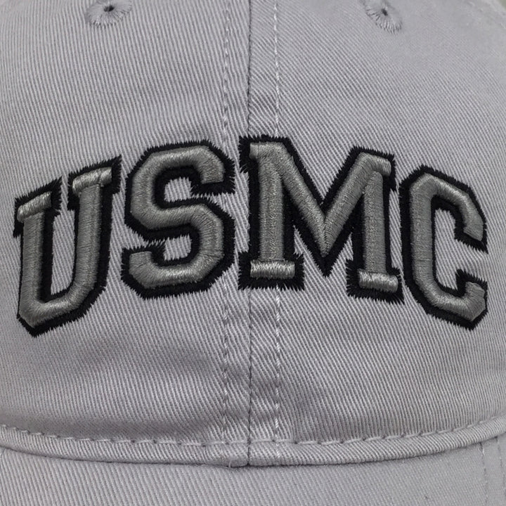 USMC Arch Low Profile Hat (Silver)