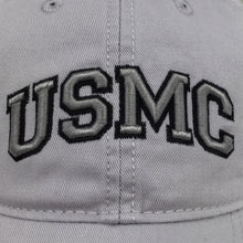 Load image into Gallery viewer, USMC Arch Low Profile Hat (Silver)
