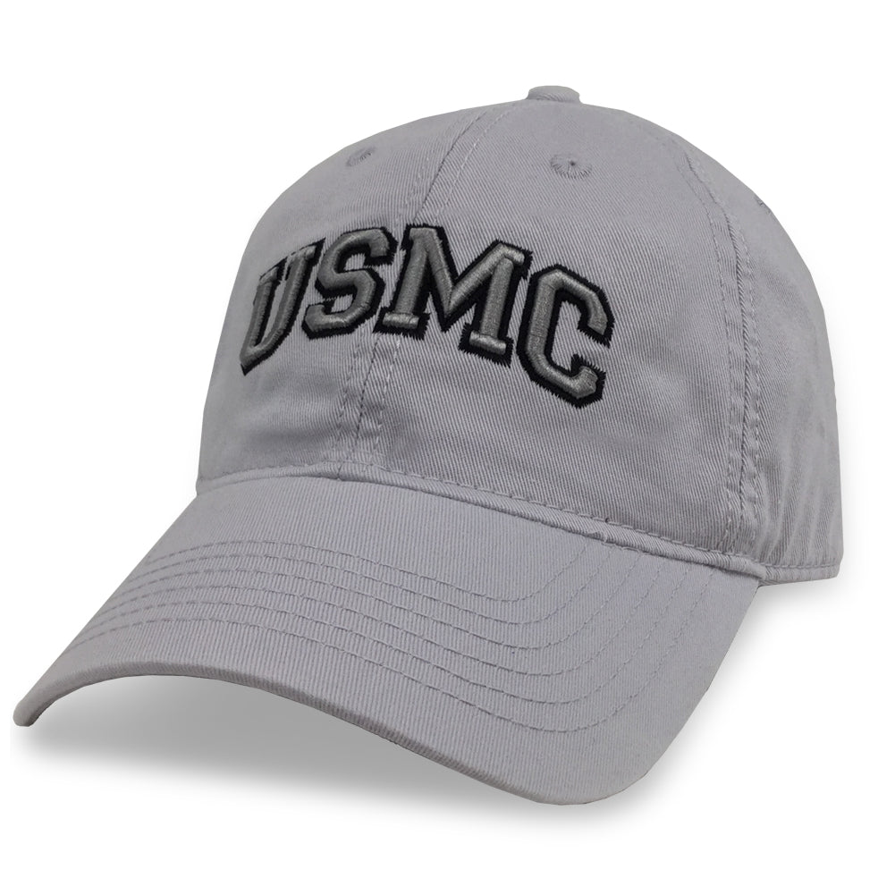 USMC Arch Low Profile Hat (Silver)