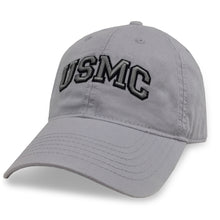 Load image into Gallery viewer, USMC Arch Low Profile Hat (Silver)
