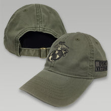 Load image into Gallery viewer, USMC EGA Veteran Twill Hat (Moss)