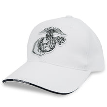 Load image into Gallery viewer, USMC Eagle Globe And Anchor Hat (White)