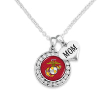 Load image into Gallery viewer, USMC EGA Crystal Mom Necklace