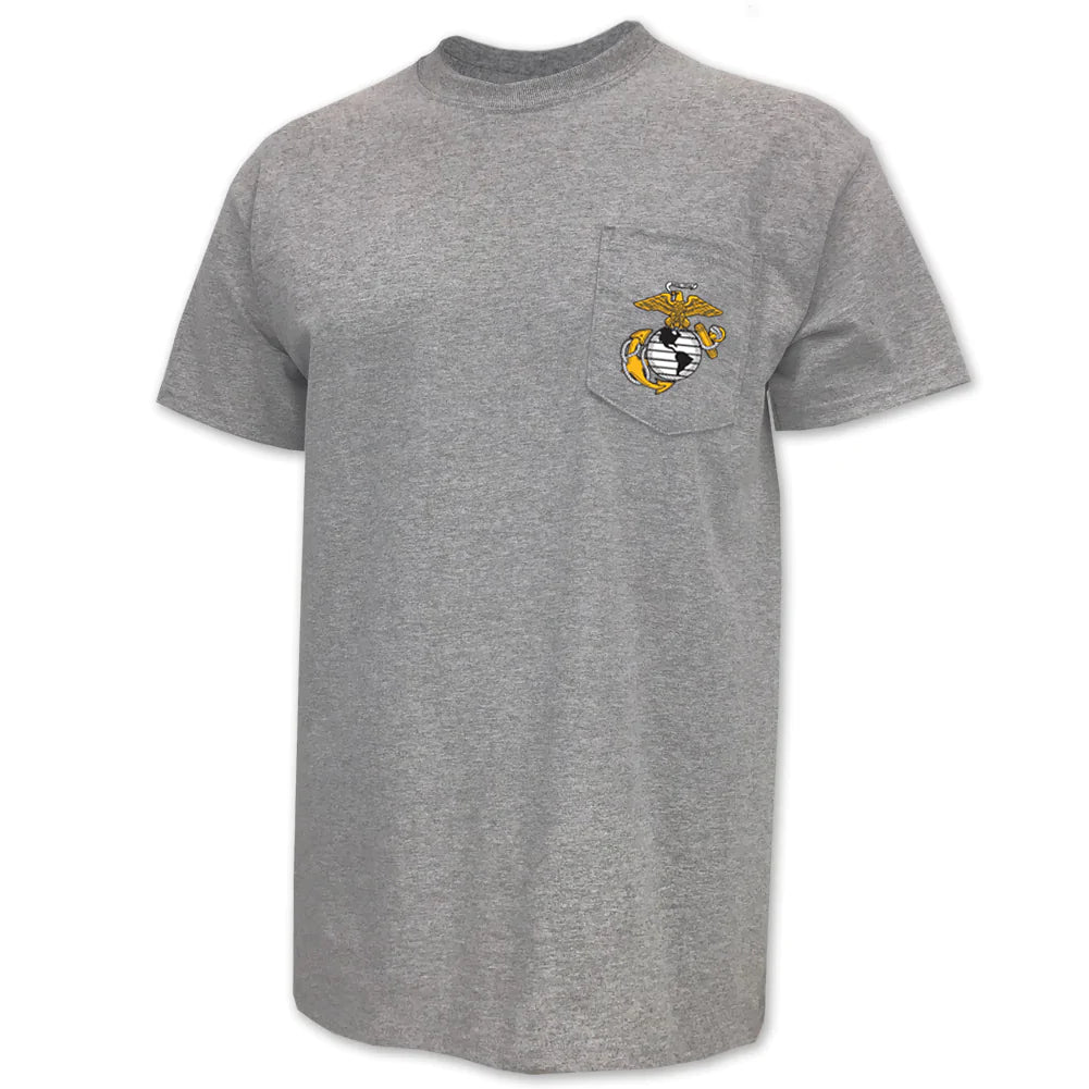 USMC EGA Logo Pocket T-Shirt