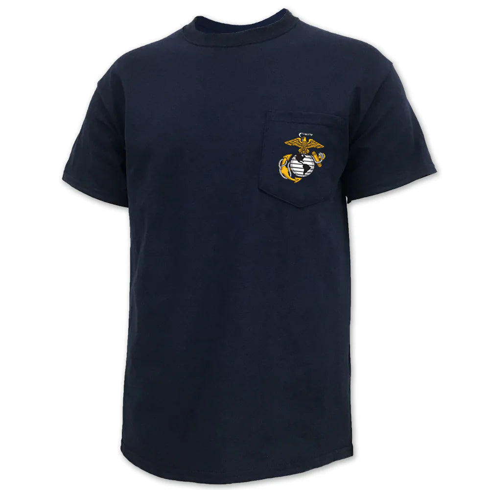 USMC EGA Logo Pocket T-Shirt