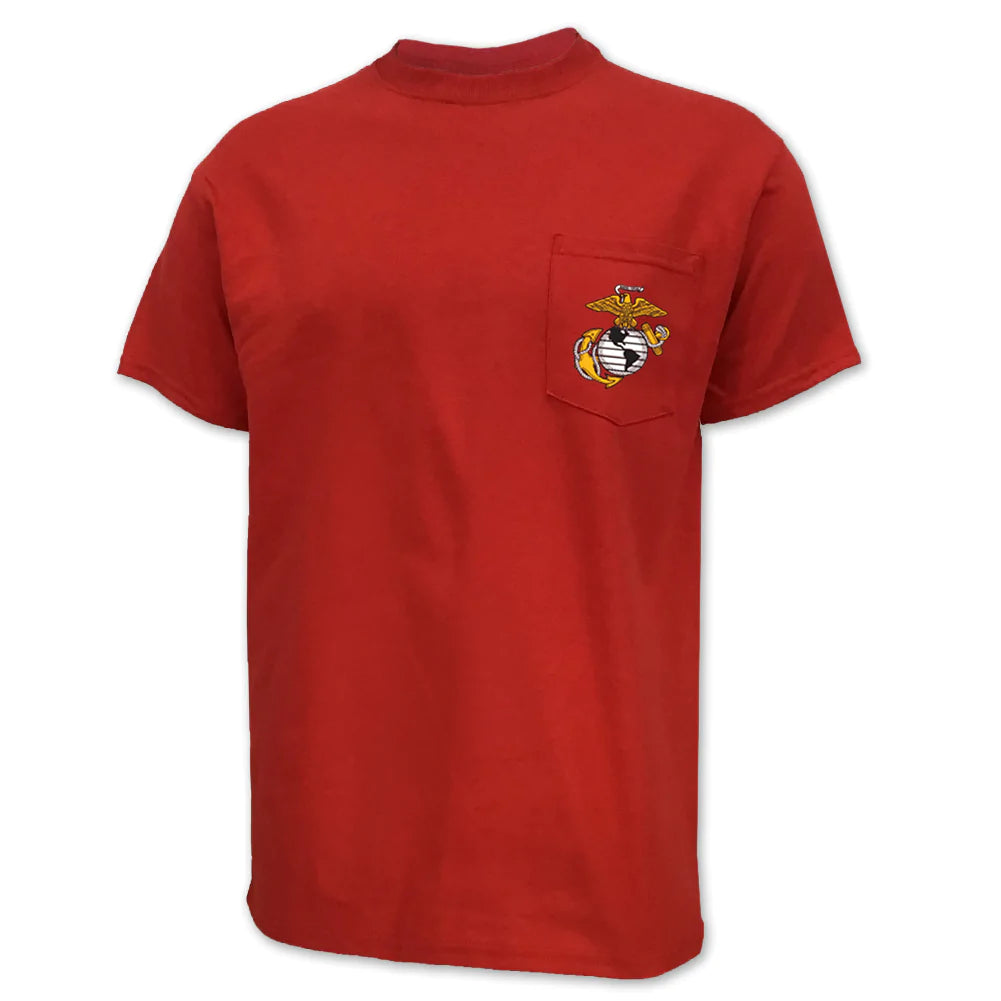 USMC EGA Logo Pocket T-Shirt