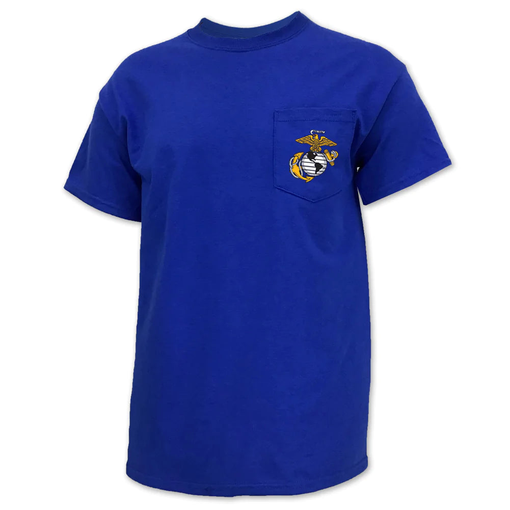 USMC EGA Logo Pocket T-Shirt