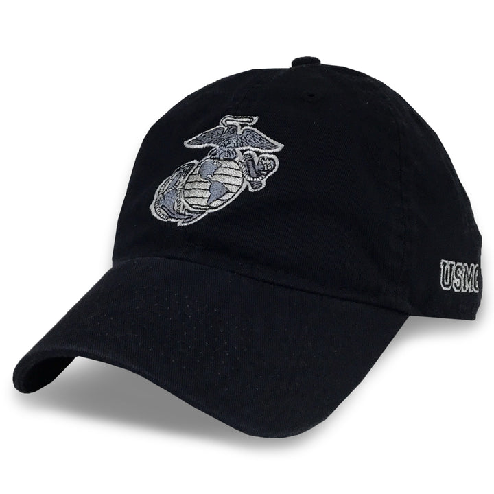 USMC EGA Twill Hat (Black)