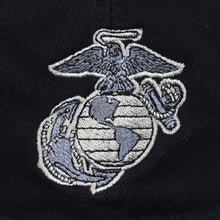 Load image into Gallery viewer, USMC EGA Twill Hat (Black)