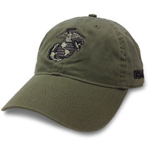Load image into Gallery viewer, USMC EGA Twill Cap (Moss)