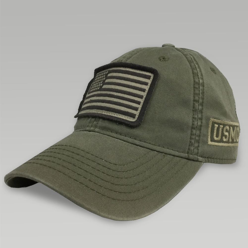 USMC Patch Flag Hat (Moss)