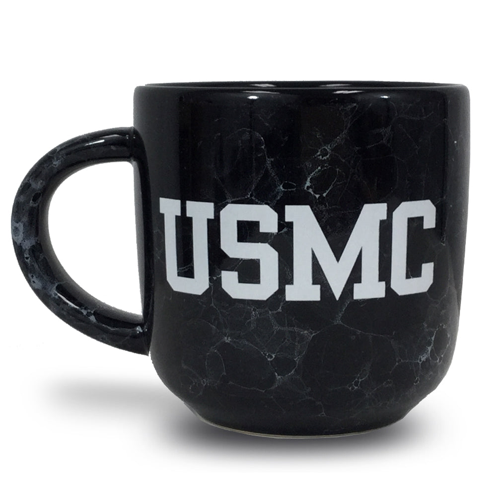 USMC Marbled 17 oz Mug (Black)