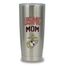 Load image into Gallery viewer, USMC MOM STAINLESS STEEL TUMBLER (SILVER)