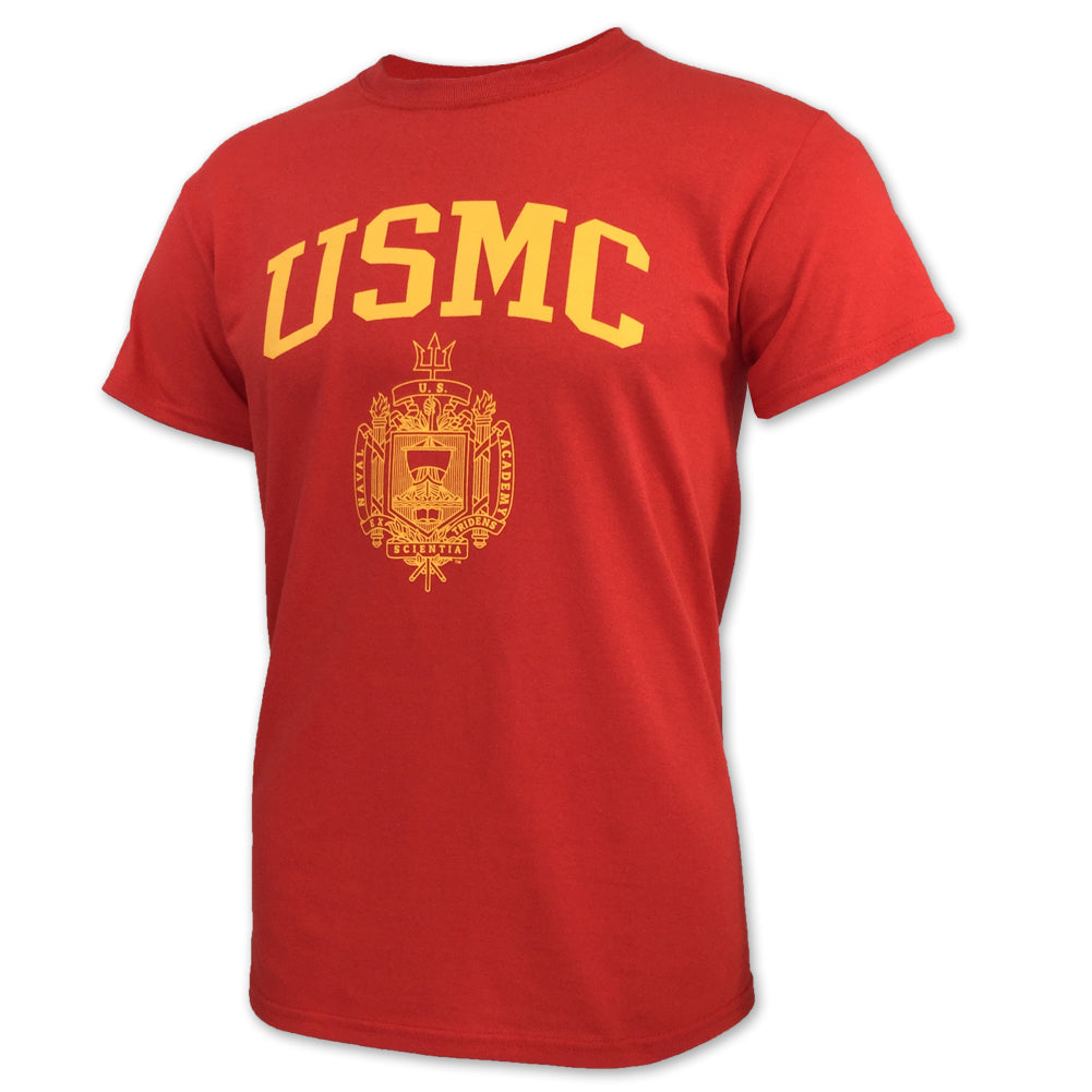 USMC Naval Academy Crest T-Shirt (Red)