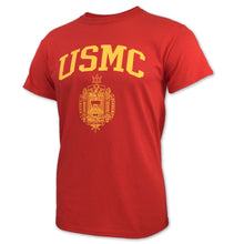 Load image into Gallery viewer, USMC Naval Academy Crest T-Shirt (Red)