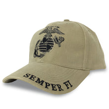 Load image into Gallery viewer, USMC Semper Fi Hat (Tan)