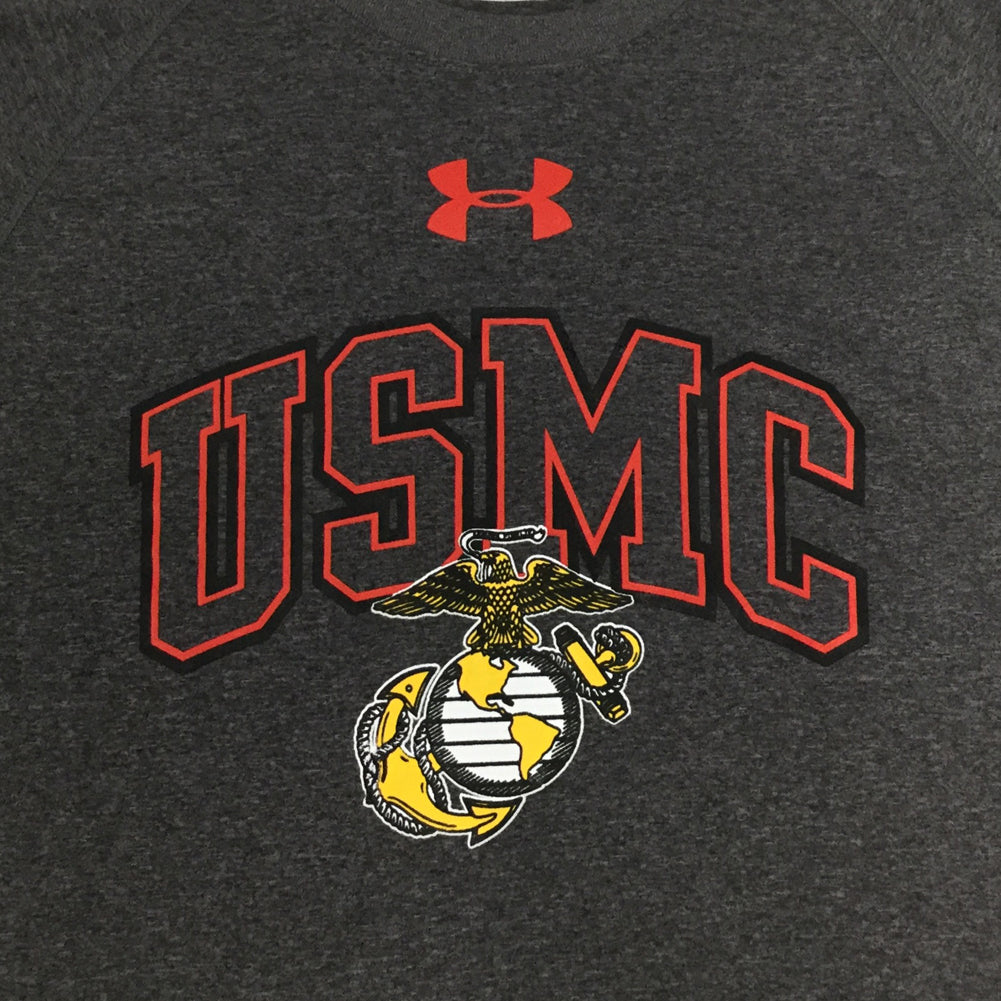 USMC Under Armour Arch EGA Tech T-Shirt (Grey)