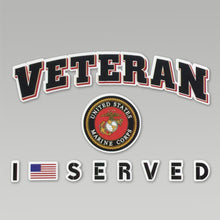 Load image into Gallery viewer, USMC Veteran I Served Decal