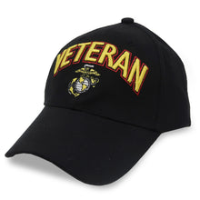Load image into Gallery viewer, USMC Veteran EGA Hat (Black)