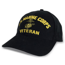 Load image into Gallery viewer, USMC Veteran Hat (Black)