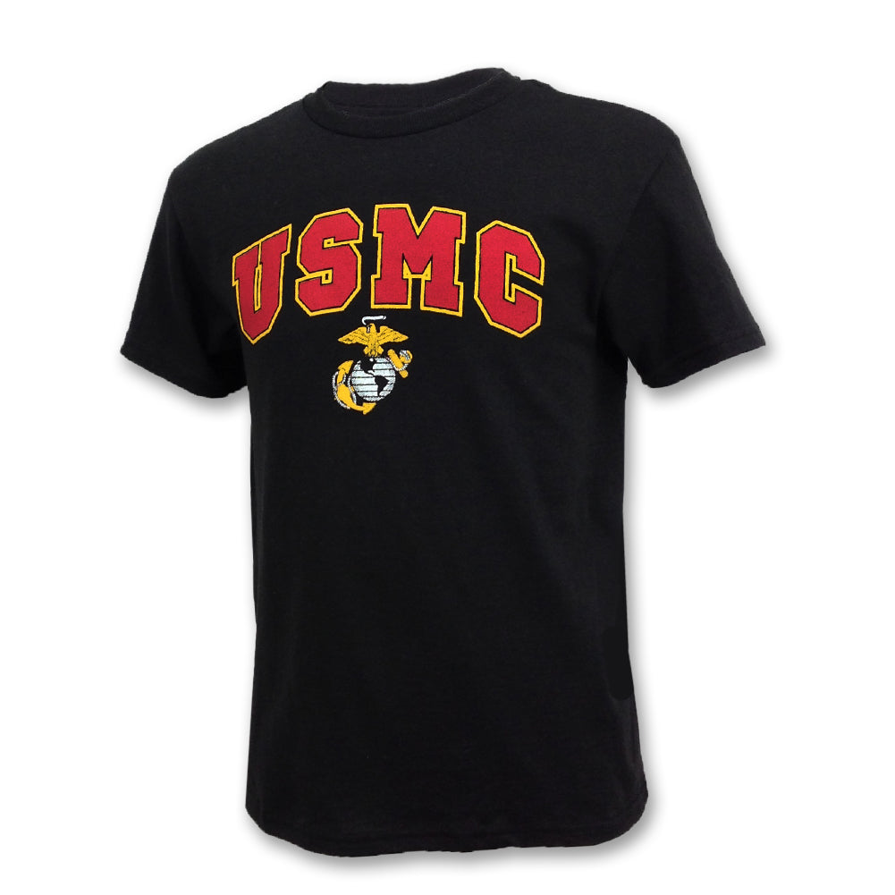 USMC Youth Arch EGA Tee (Black)