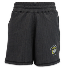 Load image into Gallery viewer, Marines Ladies Waffle Short (Graphite)