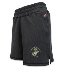 Load image into Gallery viewer, Marines Ladies Waffle Short (Graphite)
