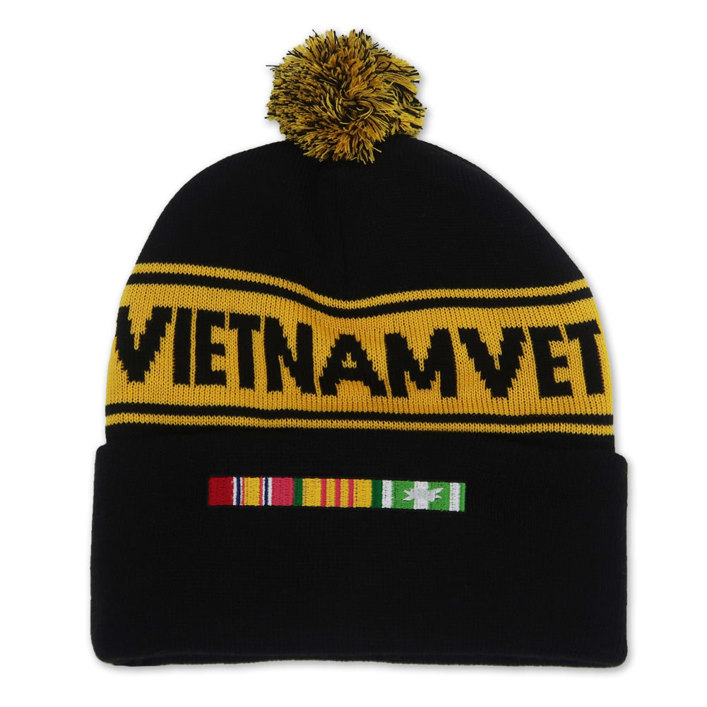 Vietnam Veteran Pom Pom Knit Beanie
