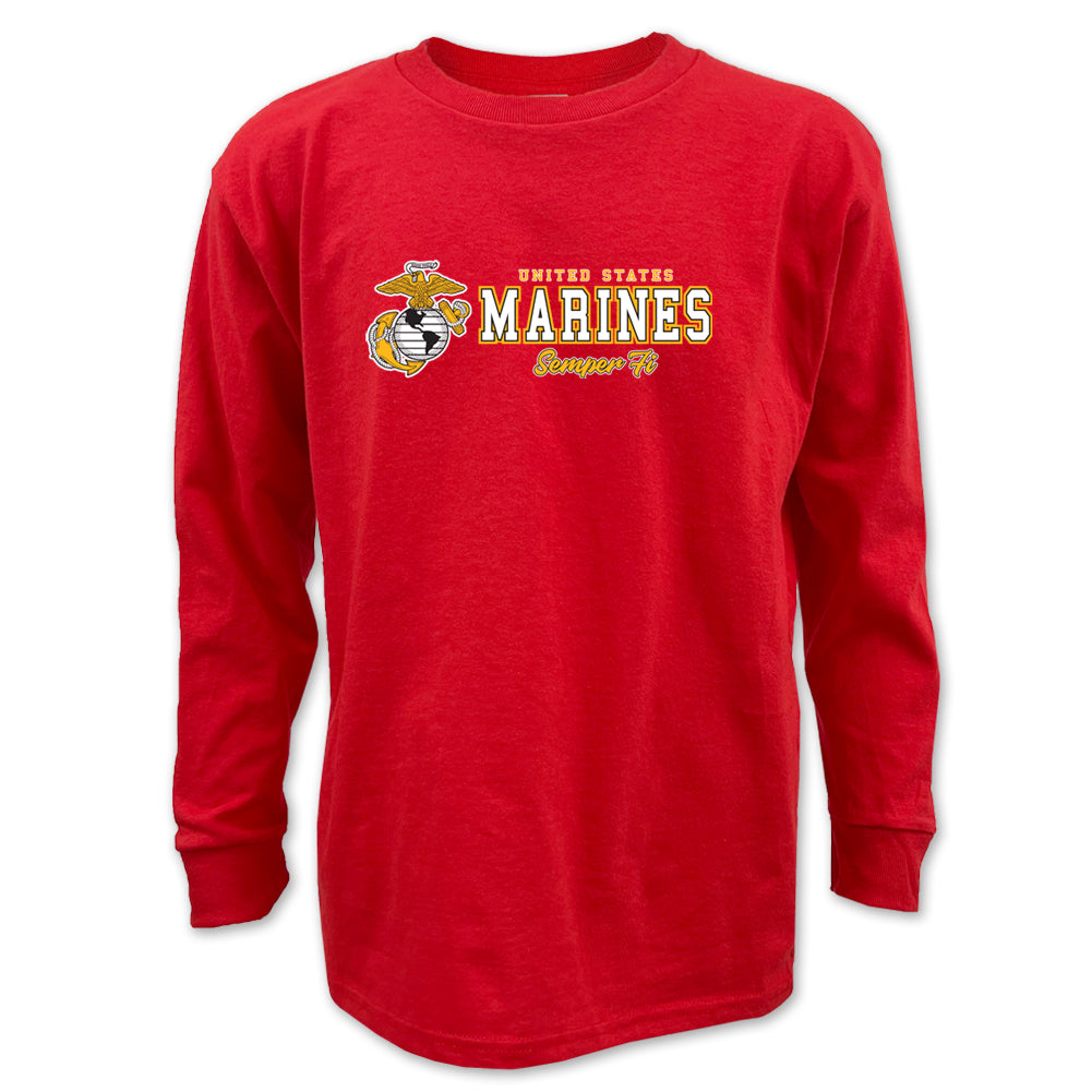 Marines Youth Semper Fi Chest Print Long Sleeve